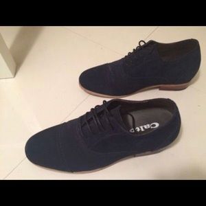 Elevator shoes (2,8 inches) 9.5-10 size.Blue suede